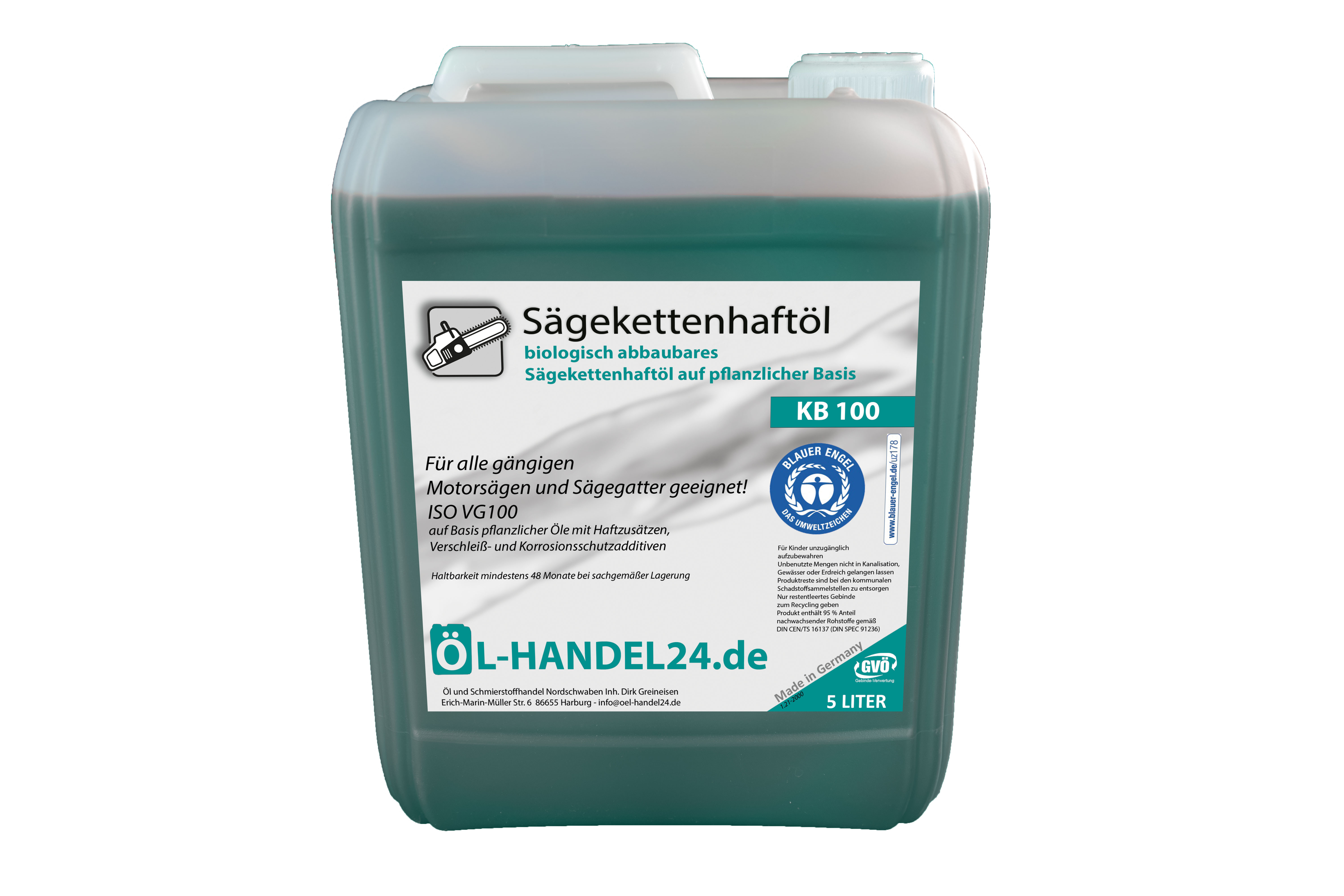OEL-HANDEL24 - KB100 Biokettenöl Viskosität 100