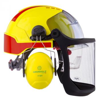 Preview: GRÜNHOLZ® Pro³® top Forsthelm  Gelb-Rot