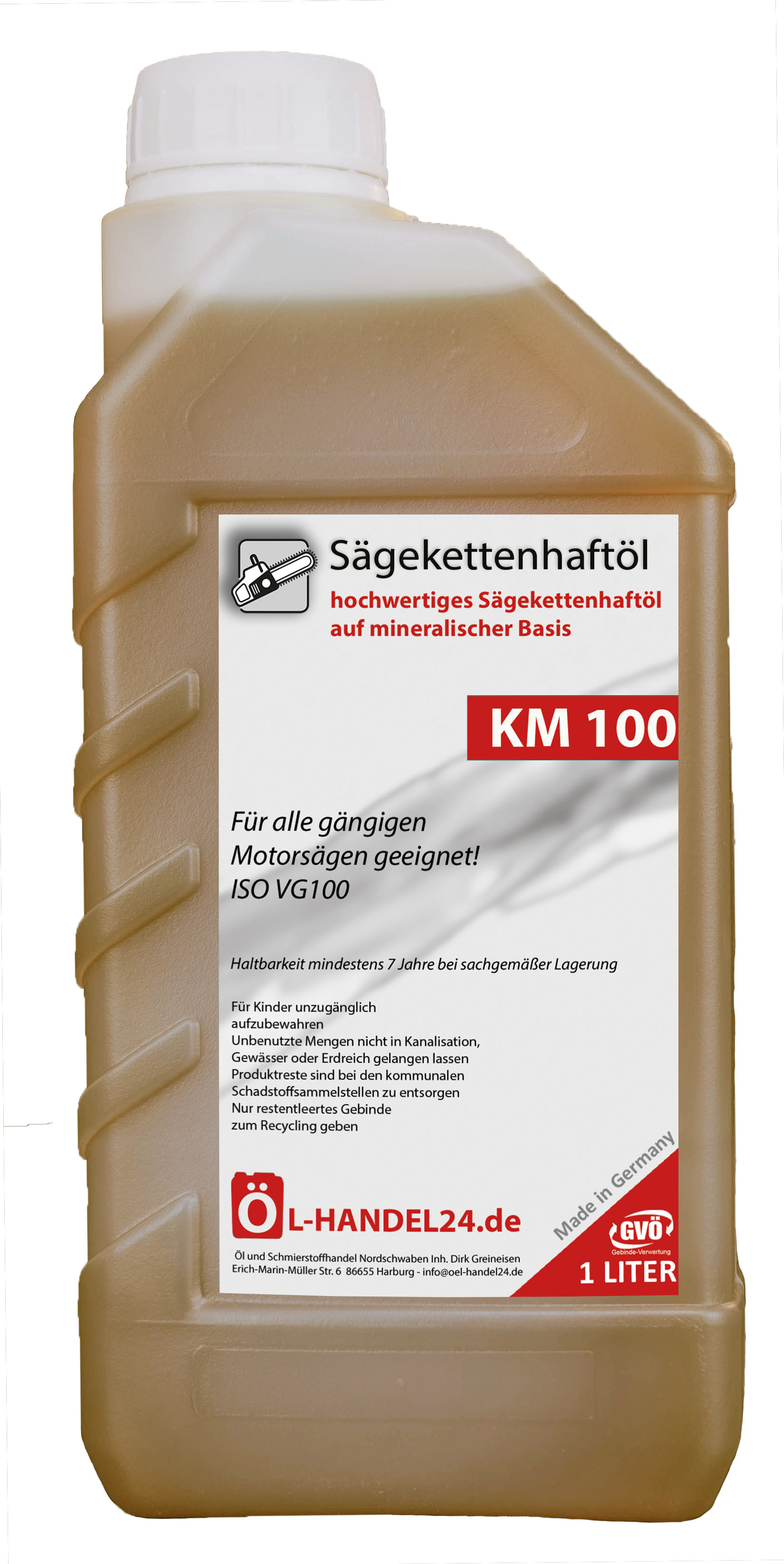 HM Kettenöl H 100, Haftöl für Sägeketten von Motorsägen, m - zumoo