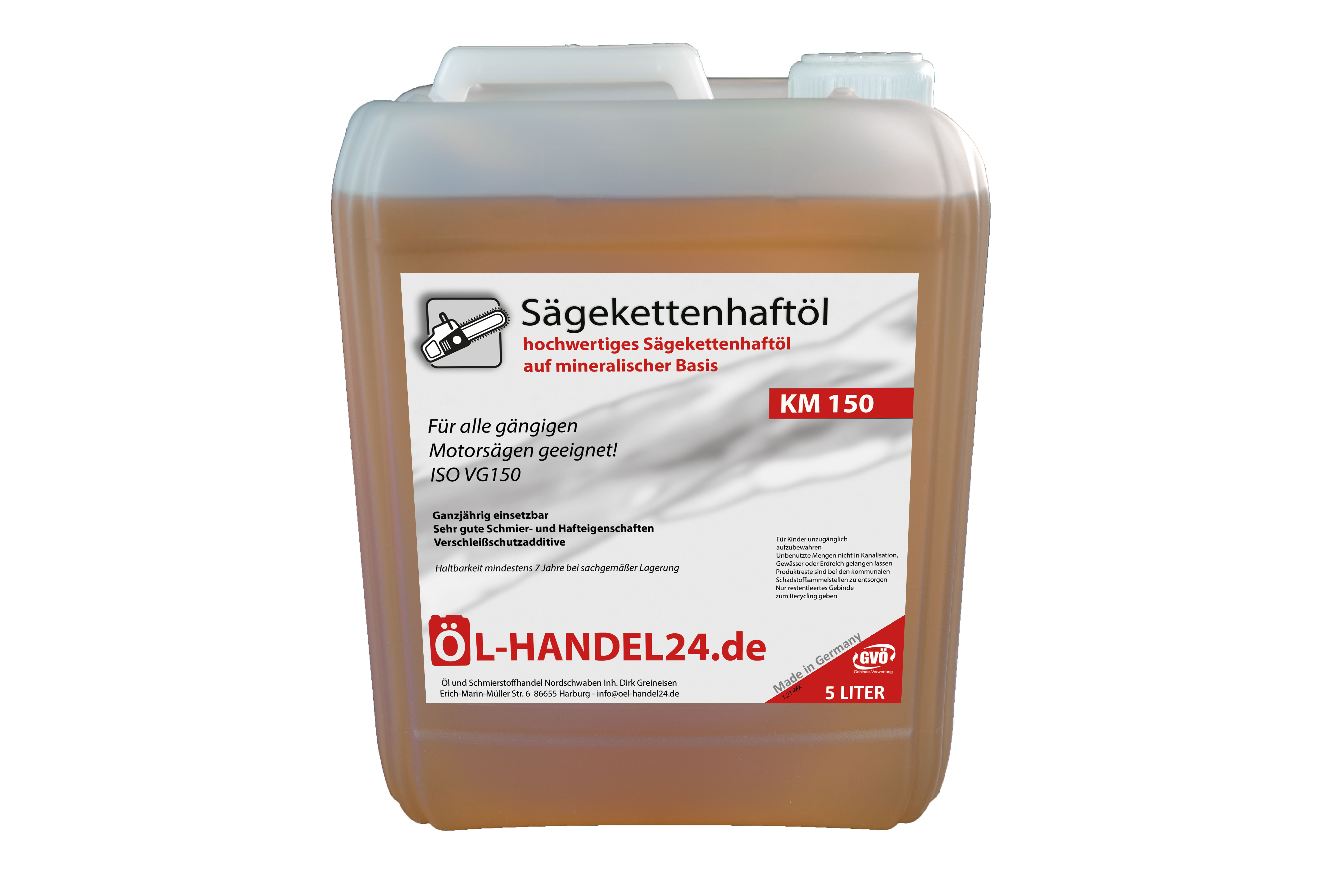 OEL-HANDEL24 - KM150 - Hochleistungs Sägekettenöl