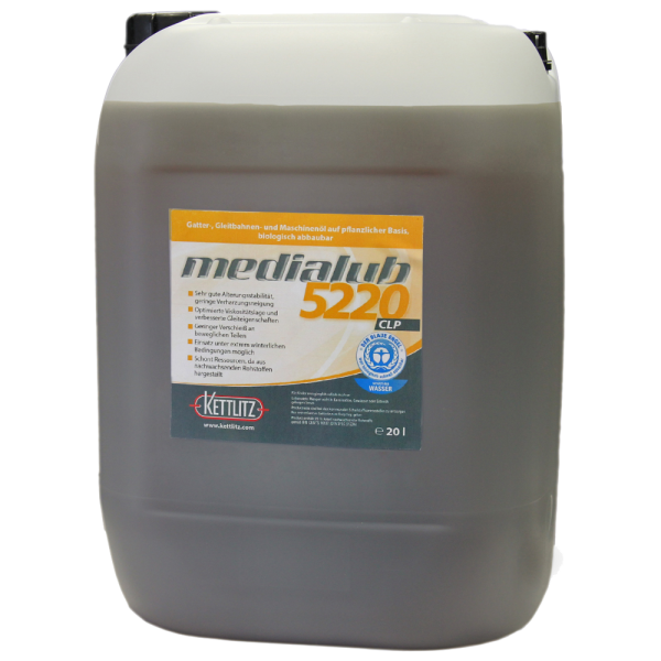 KETTLITZ-Medialub 5220 CLP Bio Gatteröl - 20 Liter Kanister -"Blauer Engel" nach RAL-UZ 178