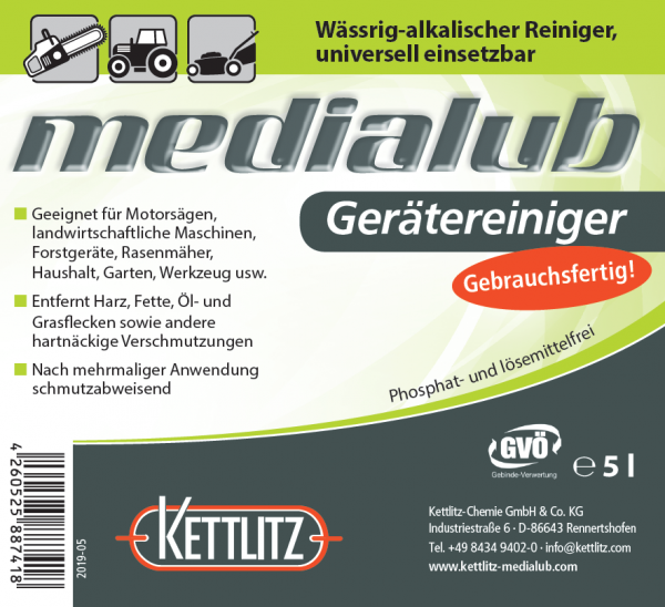 5 Liter KETTLITZ-Medialub Motorsägenreiniger Kettensägen Gebrauchsfertig