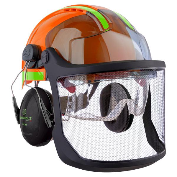 GRÜNHOLZ® Pro³® top Forsthelm  Orange-Grün